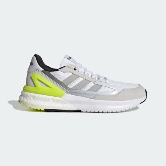 Adidas GW1105 Nebzed Super Boost Sneaker Shoe Grey  Neon - Picture 1 of 4